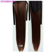 Load image into Gallery viewer, JOY&amp;BEAUTY Hair Synthetic High Temperature Fiber Hair Long Straight Ponytail Clip In Pony Tail Hair Extensions 24" 20 colors