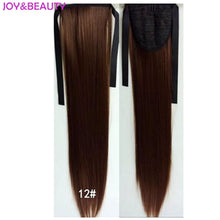 Load image into Gallery viewer, JOY&amp;BEAUTY Hair Synthetic High Temperature Fiber Hair Long Straight Ponytail Clip In Pony Tail Hair Extensions 24" 20 colors