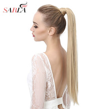 Load image into Gallery viewer, SARLA 24" 28" Wrap Synthetic Ponytail Hair Extension Ponytail Hair Clip Ponytail Wig Pony Tail Flase Hairpiece Hair Tail Hair