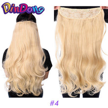 Load image into Gallery viewer, DinDong Clip in Hair Extensions Synthetic Wavy 24 inch 190G Premium Heat Resistant Hair 613# Blonde Brown 19 Colors Available