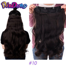 Load image into Gallery viewer, DinDong Clip in Hair Extensions Synthetic Wavy 24 inch 190G Premium Heat Resistant Hair 613# Blonde Brown 19 Colors Available