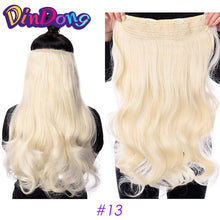 Load image into Gallery viewer, DinDong Clip in Hair Extensions Synthetic Wavy 24 inch 190G Premium Heat Resistant Hair 613# Blonde Brown 19 Colors Available