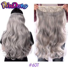 Load image into Gallery viewer, DinDong Clip in Hair Extensions Synthetic Wavy 24 inch 190G Premium Heat Resistant Hair 613# Blonde Brown 19 Colors Available