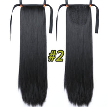 Load image into Gallery viewer, JINKAILI  85cm 32" Super Long Straight Clip In Tail False Hair Ponytail Hairpiece With Hairpins Synthetic Pony Tail Extensions