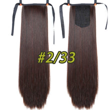 Load image into Gallery viewer, JINKAILI  85cm 32" Super Long Straight Clip In Tail False Hair Ponytail Hairpiece With Hairpins Synthetic Pony Tail Extensions