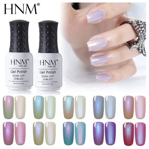 HNM 8ml Mermaid Nail Polish UV LED Lamp Shell Nail Gelpolish Hybrid Long Last Vernis Ongle Esmalte Lucky Enamel Ink Glue Nails