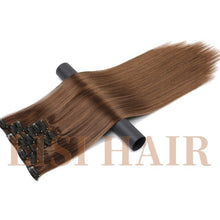 Load image into Gallery viewer, LISI HAIR Synthetic 16 Clips in Hair extension 56Cm 24 Inch Long Synthetic Fake False Hairpiece Clip In Hair Extension