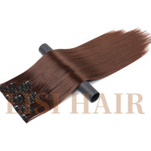 Load image into Gallery viewer, LISI HAIR Synthetic 16 Clips in Hair extension 56Cm 24 Inch Long Synthetic Fake False Hairpiece Clip In Hair Extension