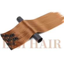 Load image into Gallery viewer, LISI HAIR Synthetic 16 Clips in Hair extension 56Cm 24 Inch Long Synthetic Fake False Hairpiece Clip In Hair Extension