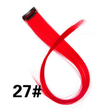 Load image into Gallery viewer, AliLeader Made 57 Colors 50CM Single Clip In One Piece Hair Extensions Synthetic Long Straight Ombre Grey Red Rainbow Hair Piece