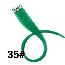 Load image into Gallery viewer, AliLeader Made 57 Colors 50CM Single Clip In One Piece Hair Extensions Synthetic Long Straight Ombre Grey Red Rainbow Hair Piece