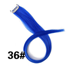 Load image into Gallery viewer, AliLeader Made 57 Colors 50CM Single Clip In One Piece Hair Extensions Synthetic Long Straight Ombre Grey Red Rainbow Hair Piece