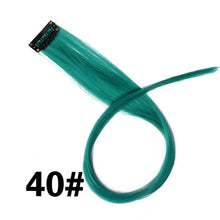 Load image into Gallery viewer, AliLeader Made 57 Colors 50CM Single Clip In One Piece Hair Extensions Synthetic Long Straight Ombre Grey Red Rainbow Hair Piece