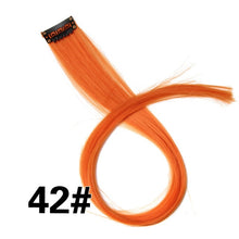 Load image into Gallery viewer, AliLeader Made 57 Colors 50CM Single Clip In One Piece Hair Extensions Synthetic Long Straight Ombre Grey Red Rainbow Hair Piece