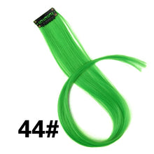 Load image into Gallery viewer, AliLeader Made 57 Colors 50CM Single Clip In One Piece Hair Extensions Synthetic Long Straight Ombre Grey Red Rainbow Hair Piece