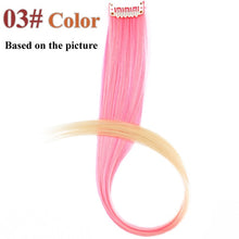 Load image into Gallery viewer, AliLeader Made 57 Colors 50CM Single Clip In One Piece Hair Extensions Synthetic Long Straight Ombre Grey Red Rainbow Hair Piece