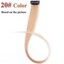 Load image into Gallery viewer, AliLeader Made 57 Colors 50CM Single Clip In One Piece Hair Extensions Synthetic Long Straight Ombre Grey Red Rainbow Hair Piece