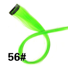 Load image into Gallery viewer, AliLeader Made 57 Colors 50CM Single Clip In One Piece Hair Extensions Synthetic Long Straight Ombre Grey Red Rainbow Hair Piece