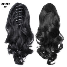 Load image into Gallery viewer, TOPREETY Heat Resistant Synthetic Hair 90gr 14" 35cm Wavy Claw Clip in/on Ponytail Hair Extensions CP-222