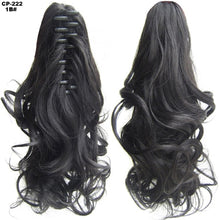 Load image into Gallery viewer, TOPREETY Heat Resistant Synthetic Hair 90gr 14" 35cm Wavy Claw Clip in/on Ponytail Hair Extensions CP-222