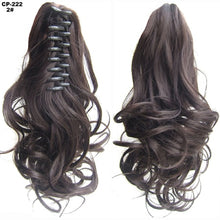 Load image into Gallery viewer, TOPREETY Heat Resistant Synthetic Hair 90gr 14" 35cm Wavy Claw Clip in/on Ponytail Hair Extensions CP-222