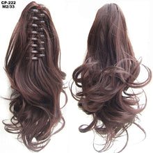 Load image into Gallery viewer, TOPREETY Heat Resistant Synthetic Hair 90gr 14" 35cm Wavy Claw Clip in/on Ponytail Hair Extensions CP-222