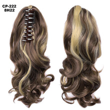 Load image into Gallery viewer, TOPREETY Heat Resistant Synthetic Hair 90gr 14" 35cm Wavy Claw Clip in/on Ponytail Hair Extensions CP-222
