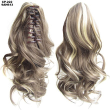 Load image into Gallery viewer, TOPREETY Heat Resistant Synthetic Hair 90gr 14" 35cm Wavy Claw Clip in/on Ponytail Hair Extensions CP-222