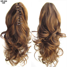 Load image into Gallery viewer, TOPREETY Heat Resistant Synthetic Hair 90gr 14" 35cm Wavy Claw Clip in/on Ponytail Hair Extensions CP-222