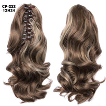 Load image into Gallery viewer, TOPREETY Heat Resistant Synthetic Hair 90gr 14" 35cm Wavy Claw Clip in/on Ponytail Hair Extensions CP-222