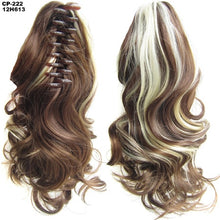 Load image into Gallery viewer, TOPREETY Heat Resistant Synthetic Hair 90gr 14" 35cm Wavy Claw Clip in/on Ponytail Hair Extensions CP-222