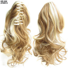 Load image into Gallery viewer, TOPREETY Heat Resistant Synthetic Hair 90gr 14" 35cm Wavy Claw Clip in/on Ponytail Hair Extensions CP-222