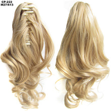 Load image into Gallery viewer, TOPREETY Heat Resistant Synthetic Hair 90gr 14" 35cm Wavy Claw Clip in/on Ponytail Hair Extensions CP-222