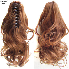 Load image into Gallery viewer, TOPREETY Heat Resistant Synthetic Hair 90gr 14" 35cm Wavy Claw Clip in/on Ponytail Hair Extensions CP-222